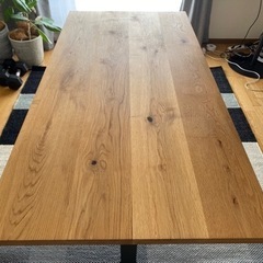 お値段下げました！【テーブル用天板】ナラ無垢材 4人用