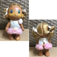 昭和レトロ セキグチ ポッポちゃん ソフビ 2体セット 全長約21.0cm 人形 当時物 男の子 女の子 ペア ドール ☆ 札幌市 白石区 東札幌 ☆ アウトレットモノハウスの画像