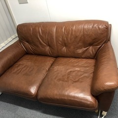 KEYUCAブラウン レザーソファ KEYUKA (ケユカ)レザーソファ