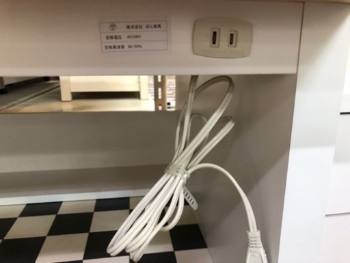 【リサイクルサービス八光　田上店　配達・設置OK】ぽん家具　ロータイプPCデスク(2段キャスター付きワゴン・キーボード収納棚付き)