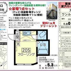 Wi-Fi無料★賃料5.3万円🌈🥰JR横浜線「大口」駅徒歩6分★敷金礼金ゼロゼロ★仲介手数料最大無料★家電付き🏠✨の画像