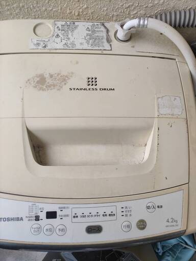 値下げ1,000円【洗濯機】東芝・2012年製・4.2kg用