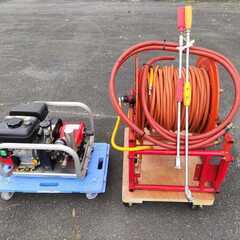 安田工業　動力噴霧機　TAP-150　ホース100ｍ付き