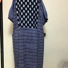 着物リメイク　絣と浴衣のチュニックの画像