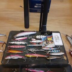 早い方優先！フルセット☆ショアジギング☆シーバスロッド☆釣竿・ロッド・リール・メタルジグ・ルアー付き　Daiwa☆ジャクソンの画像