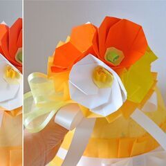 お花の折り紙ブーケ教室♥花ORIGAMIぶーけ♥ポピーの折り紙ブーケの画像