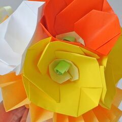 お花の折り紙ブーケ教室♥花ORIGAMIぶーけ♥ポピーの折り紙ブーケの画像