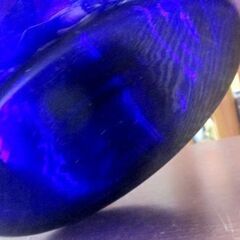 ガラス 花瓶 コバルトブルー 45cm 大きな青系硝子花器 フラワーベース 札幌市北区屯田 の画像
