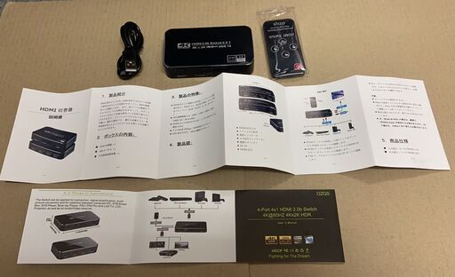 【新品・未使用】HDMI切替器 4入力1出力 HDMIスイッチャー　4K 60HZ　リモコン付き