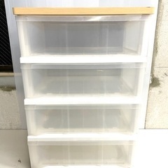 IKEA  4段 ウッドトップチェスト 衣装ケース