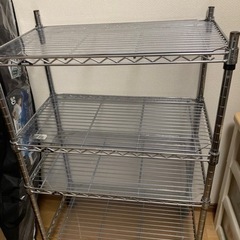 96%オフ スチールラック4段 ルミナスライト 純正棚板用ビニールシート付の画像