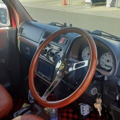 ホンダアクティ赤社外ホイール付き落札金額のみの画像