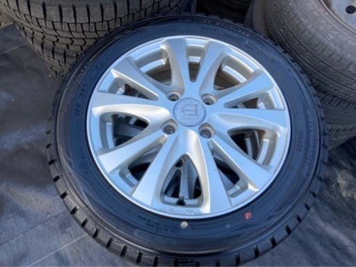 ?✨アフロディーテアルミ スタッドレス✨?軽自動車　155/65R14 2019年製‼️バリ山‼️ダンロップウィンターマックス01