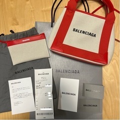 手渡しのみ　新品未使用 バレンシアガ ネイビーカバ XS トートバッグ