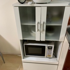 食器棚　白　一人暮らし