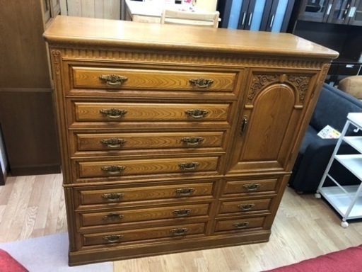 【リサイクルサービス八光　田上店　配達・設置OK】平井木工株式会社　新宮殿ナラ　桐製タンス