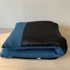 【お取引中】アイリスプラザ 座椅子 デニムブルー 　ワンコインの画像