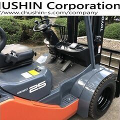 2.5トン　超ワイド　サイドシフト　ディーゼル　フォークリフト　関東輸送無料(条件有)　希少3.5ｍマスト　トヨタ　軽油　2.5ｔの画像