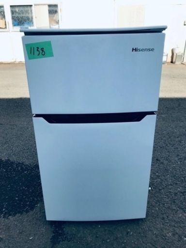 ①✨2021年製✨1138番 Hisense✨ノンフロン冷凍冷蔵庫✨HR-B95A‼️