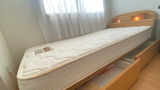 最終値下げ❣️【収納シングルベッドとマットレスのセット】NITORIオリジナル❣️