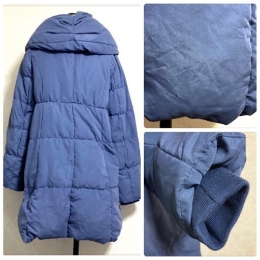 ꒰titivate꒱くすみブルー フェザーダウンコート防寒ジャケットLサイズOK