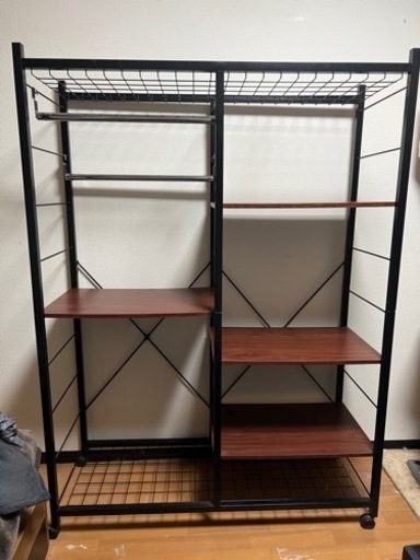 ワイエムワールド ハンガーラック キャスター付 ゲイブ 幅119cm BR 00-147