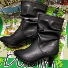 ミドルブーツ   黒　Sサイズの画像