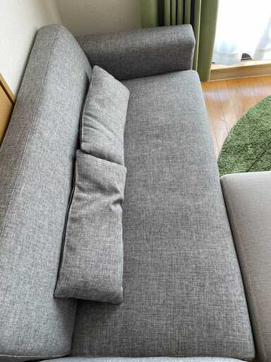 【1/31迄/元値6万円】オットマン付き180cm幅ソファ6000円で譲ります！