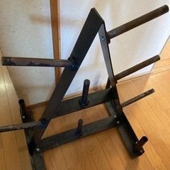 ダンベルプレート　プレートラック