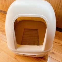 猫用 デオトイレ 屋根付きタイプ アイボリー