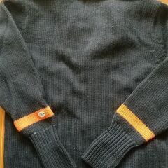 ☆☆新年初セール超超目玉商品　即決　ウール100% レア【チャンピオン】へちま襟カーディガン　ネイビ－　Ｍサイズの画像