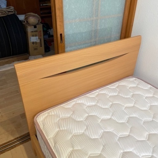 値下げ‼️【超美品‼️】日本製 現行モデル グランツ シングルベッド 木製ブラウン♪
