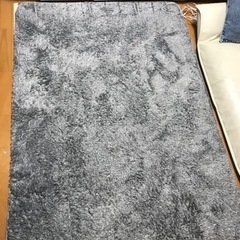 ニトリ　ほこりがとれやすいラグ (クリーンアップ) 130×185cm グレーの画像