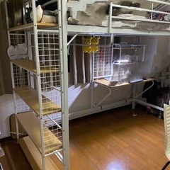 ニトリのロフトベッド　ホワイト(お持ち帰り限定　☆配送不可☆）
