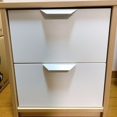 中古美品　白 ikea　イケア　ベッドサイド　キャビネット　サイ...