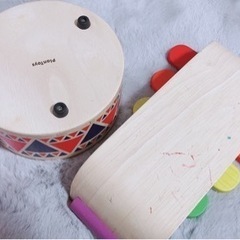 楽器 木のおもちゃ 【太鼓、木琴】               決まりました！の画像