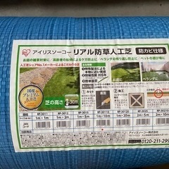 引き取り先決まりました☆人工芝1m×10m 30mm ☆U字ピン付きの画像