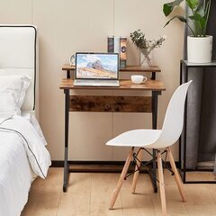 オフィスデスク 未開封新品パソコン デスク 机 pcデスク コンパクト 省スペース モニター台付き Ｚ型 在宅勤務 デスク 幅70の画像