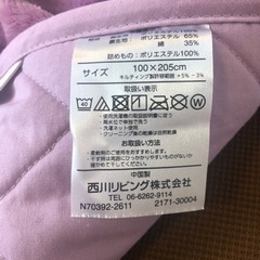 西川リビング　掛け式毛布セットの画像