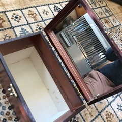 ★鏡付き木製コスメボックス★の画像