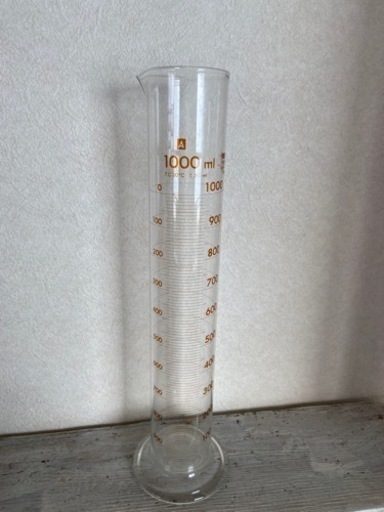 メスシリンダー1000ml iwaki Pyrex TE-32 TC20℃ ±3.0ml パイレックス　ガラス製
