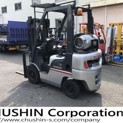 1.5トン　ガソリン　フォークリフト　　関東輸送無料(条件有)　スライド式ヘッドガード有り　安全　1.5t　日産　1トン　1tの画像