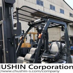 1.5トン　ガソリン　フォークリフト　　関東輸送無料(条件有)　スライド式ヘッドガード有り　安全　1.5t　日産　1トン　1tの画像
