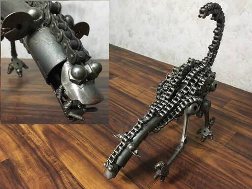 ⭕⭕⭕PN2/10　メタルアート　恐竜　ドラゴン　廃材アート　金属　オーナメント　スチームパンク　作者不明⭕⭕⭕