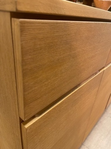 無印　無印良品　木製　収納　キャビネット　タモ材　検　MUJI 良品計画　オーク材　無垢材　廃盤　棚　タンス　引き出し 