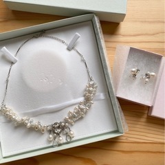 ウェディングアクセサリー パールネックレス＆ピアス