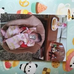 【交渉中】初節句に　ひな祭り　被布(中古)　合成繊維　赤ちゃんの画像