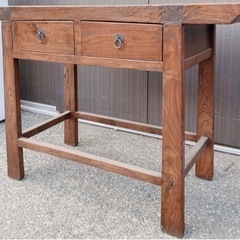 ☆鳥居型 テーブル 作業台 欅製☆ h80 w120 l45 東...