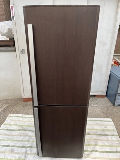 一次受付終了】2007年製 三菱 大容量 2ドア 冷凍冷蔵庫 MR-H26M-PW 木目調