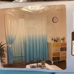 カーテン　135 200 ブルーの画像